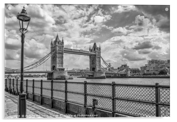 London Tower Bridge Acrylic by Antony Atkinson