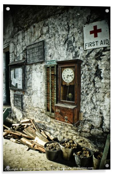 Nostalgic image of a World War Garage Acrylic by Antony Atkinson