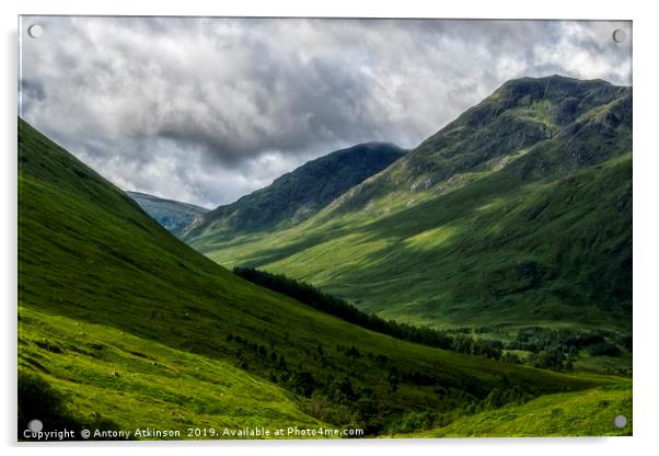 Glen Etive in Scotland Acrylic by Antony Atkinson