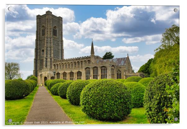 Spectacular Lavenham Church: A Tudor Triumph Acrylic by Steven Dale