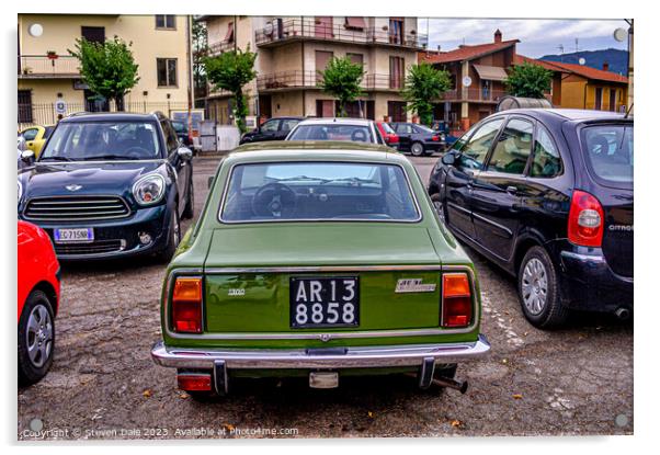 Enchanting Fiat 128 Amidst Tuscan Charm Acrylic by Steven Dale