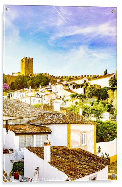 Historic Óbidos - The Walled Town Acrylic by Steven Dale