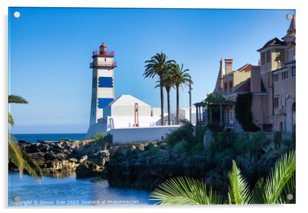 Charming Historic Portuguese Lighthouse Acrylic by Steven Dale