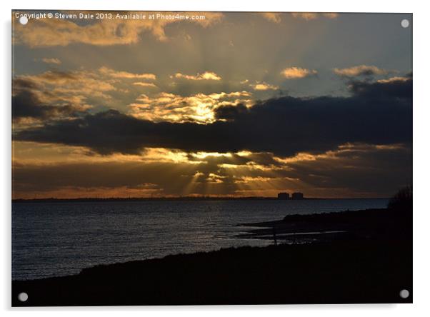 Bradwell Nuclear Power Station Acrylic by Steven Dale