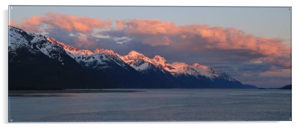 Alaskan Sunset Acrylic by Janet Mann