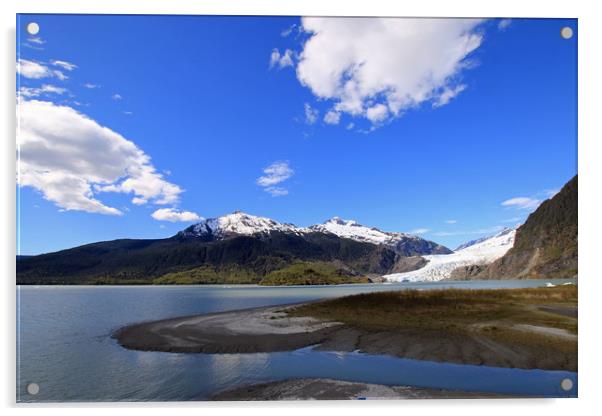 Mendenhall Glacier, Juneau, Alaska Acrylic by Janet Mann