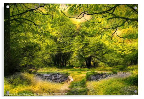 Woodland Path Acrylic by Karl McCarthy