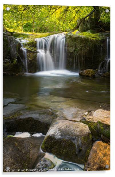 Rock falls Acrylic by Karl McCarthy