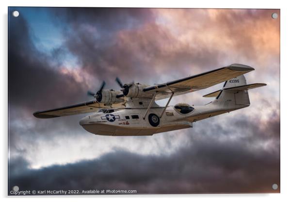 Catalina Flying Boat Acrylic by Karl McCarthy