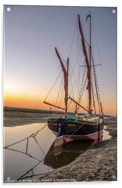 The Sailing Barge Juno  Acrylic by Jim Key