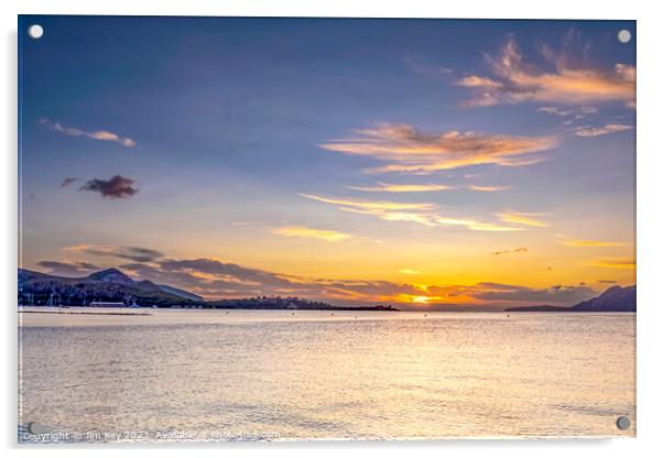 Sunrise in Puerto Pollensa  Acrylic by Jim Key