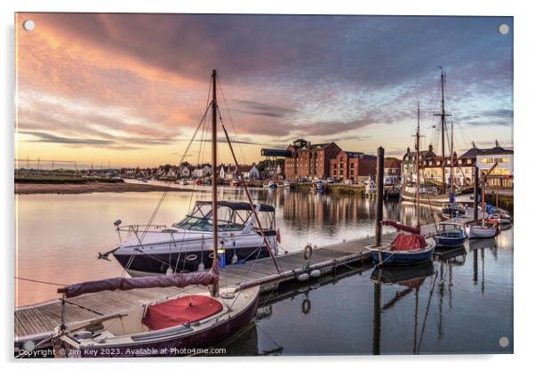 Wells next the Sea  Sunrise  Acrylic by Jim Key