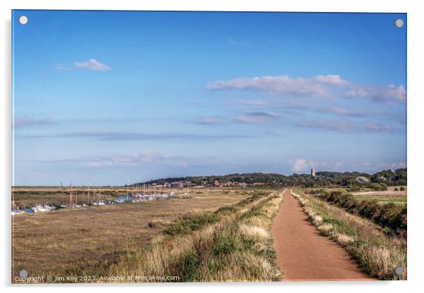 Morston Blakeney Footpath Acrylic by Jim Key