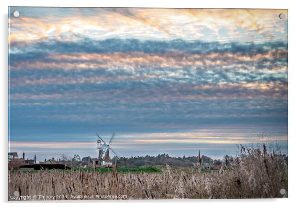 Cley next the Sea Sunset   Acrylic by Jim Key