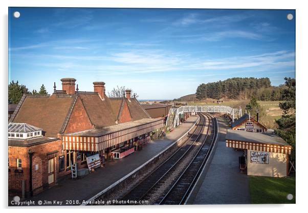 Weybourne Station Norfolk Acrylic by Jim Key