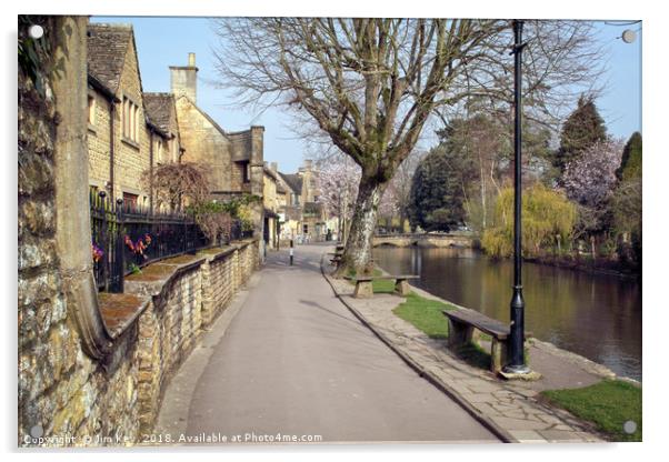 Bourton on the Water The Cotswolds Acrylic by Jim Key