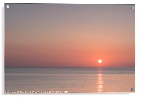 Sunrise Weybourne Norfolk Acrylic by Jim Key