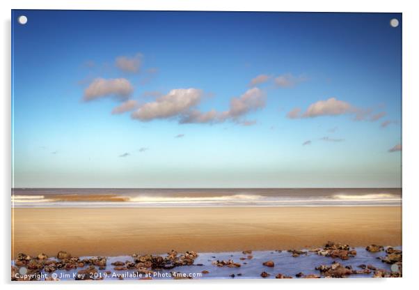 Cromer Beach Norfolk Acrylic by Jim Key