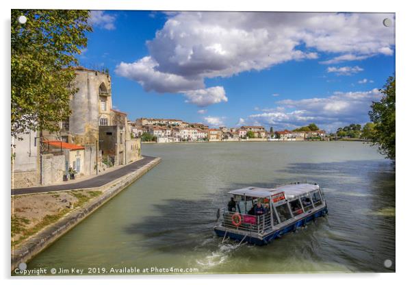 Castelnaudary  Canal du Midi France Acrylic by Jim Key