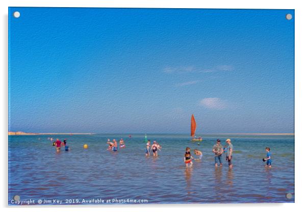 Summer by the Seaside Acrylic by Jim Key