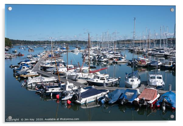 Mylor Yacht Harbour Acrylic by Jim Key