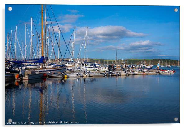 Mylor Yacht Harbour  Acrylic by Jim Key