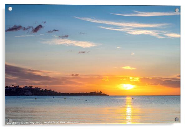 Sunrise at Puerto Pollensa Acrylic by Jim Key