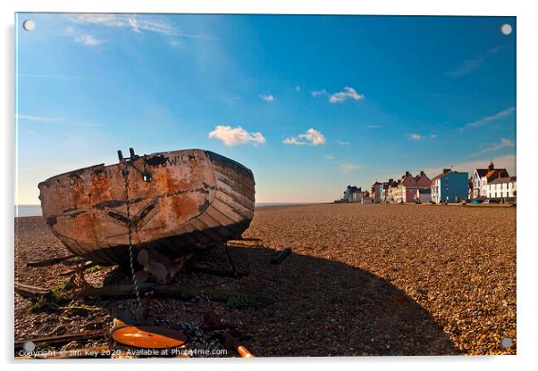 Aldeburgh Boat Acrylic by Jim Key