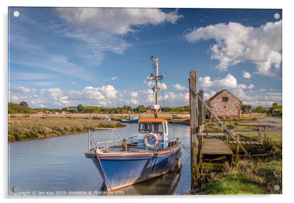 Thornham Staithe Norfolk Acrylic by Jim Key