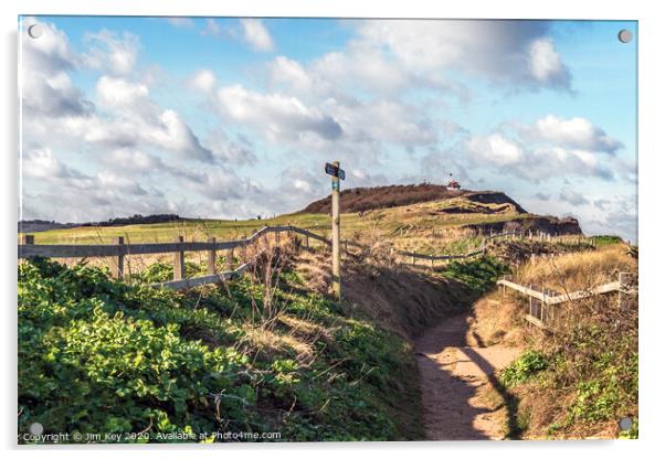 Sheringham Coast Path Norfolk Acrylic by Jim Key