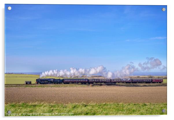 Black Prince Steam Train Norfolk Acrylic by Jim Key