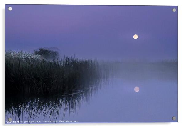 Moon River Reflection Acrylic by Jim Key
