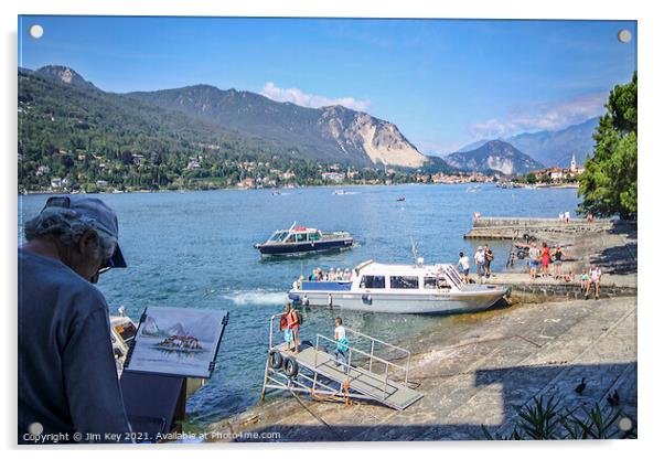 Lake Maggiore Italy Acrylic by Jim Key