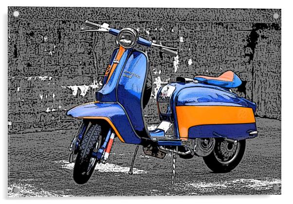 Lambretta Dreams Acrylic by Helen Davies