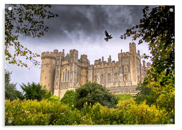 The Medieval Arundel Castle Acrylic by Dave Williams