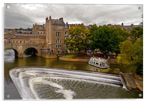 Pulteney Weir Bath Acrylic by Dave Williams