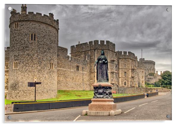 Windsor Castle Acrylic by Dave Williams