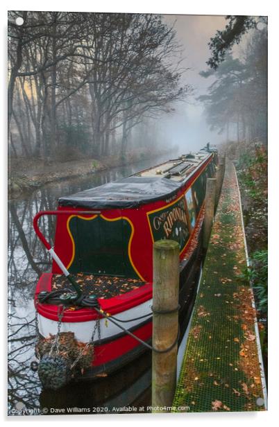 Foggy Morning on the Canal  Acrylic by Dave Williams