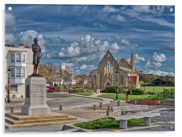 Royal Garrison Church _ Old Portsmouth Acrylic by Dave Williams