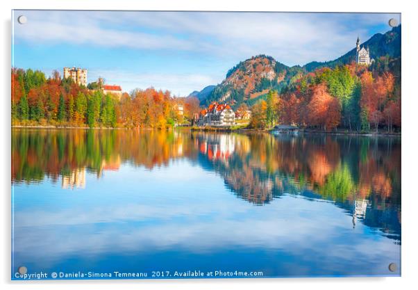 District of Hohenschwangau and its castles Acrylic by Daniela Simona Temneanu