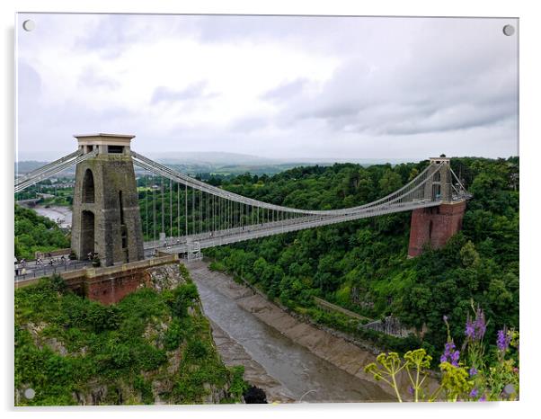 Clifton Suspension Bridge Acrylic by Steve Painter