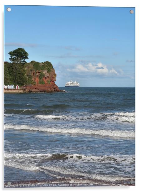 Cruise Ship in Torbay Acrylic by Elizabeth Chisholm