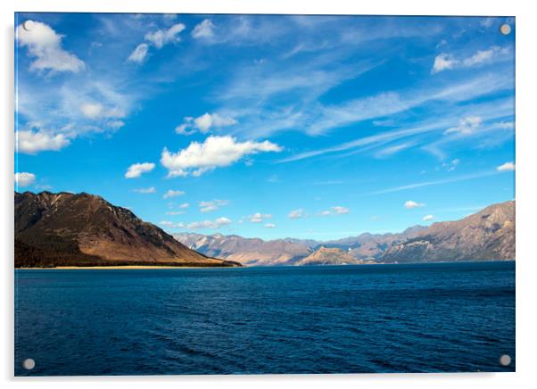 Lake Wanaka, New Zealand Acrylic by Hazel Wright