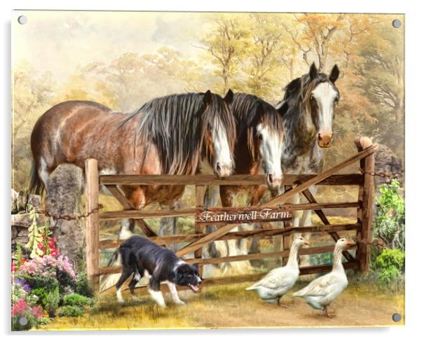 Featherwell Farm Acrylic by Trudi Simmonds