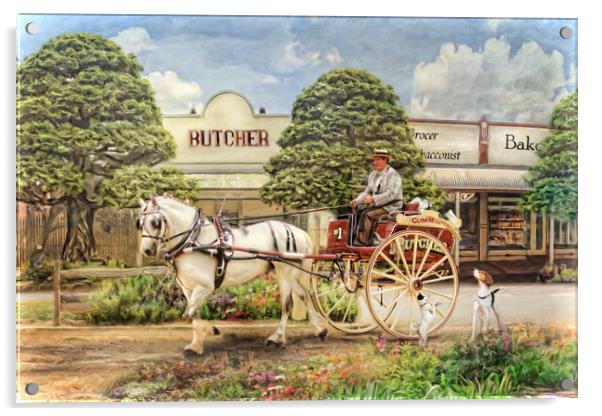 The Butchers Cart Acrylic by Trudi Simmonds