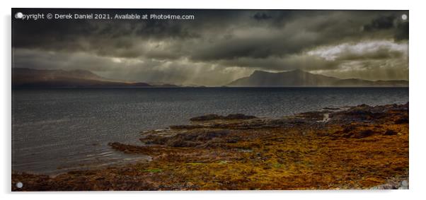 Storm over Loch Hourn #2, Skye (panoramic) Acrylic by Derek Daniel