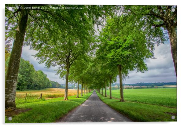 Avenue of Trees, Moor Crichel Acrylic by Derek Daniel