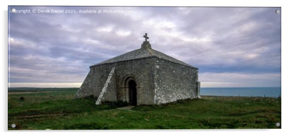 St Aldhelm's Chapel Acrylic by Derek Daniel