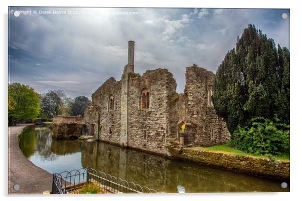 Constable’s House, Christchurch Castle, Dorset Acrylic by Derek Daniel