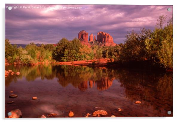 Cathedral Rock Sunset, Sedona Acrylic by Derek Daniel